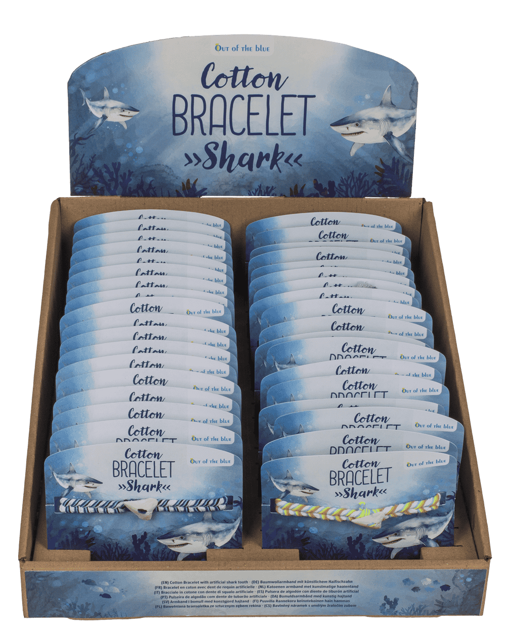 Cotton bracelet, Sharks,