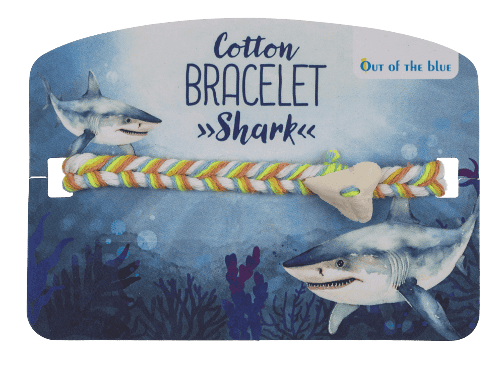 Cotton bracelet, Sharks,