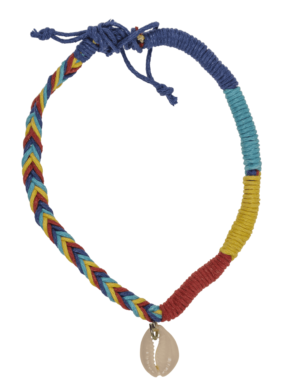 Anklet with shell decor, made of cotton,