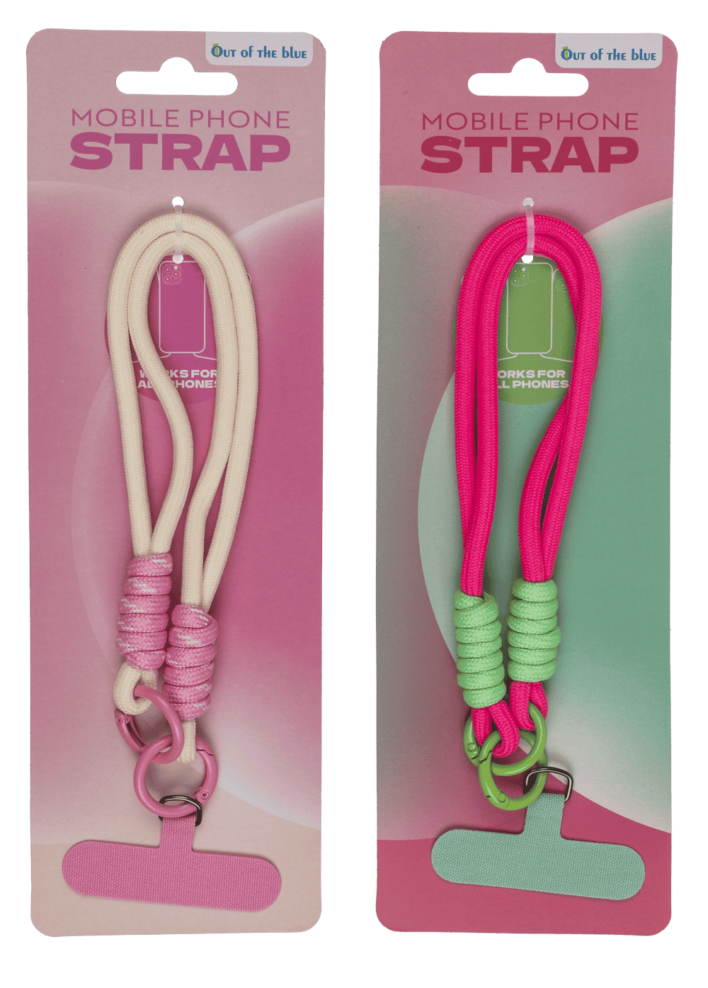 Universal mobile phone chain with insert,