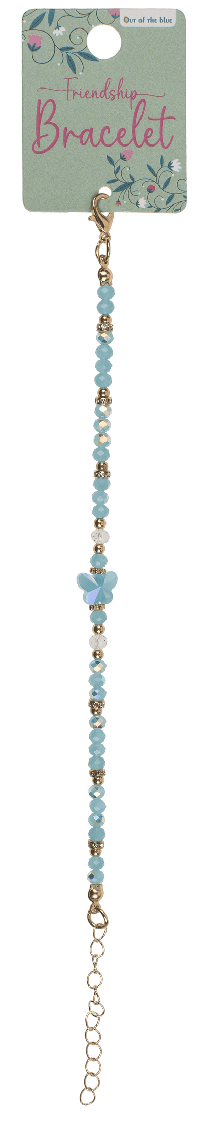 Golden metal bracelet with glass beads, Glossy,