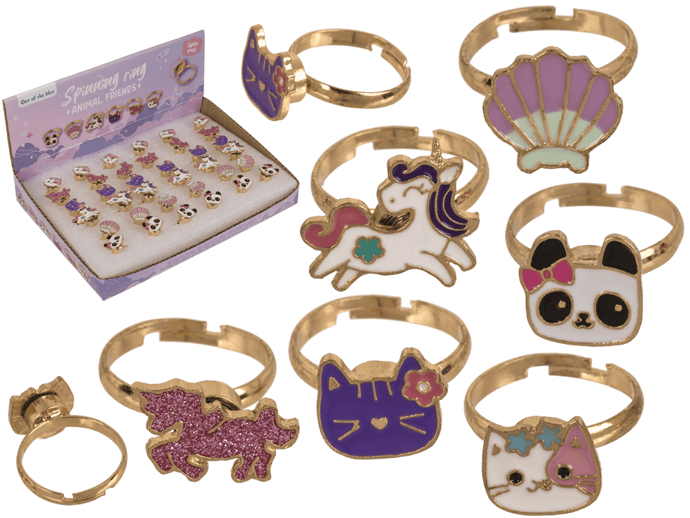 Ring with spinner, Animal Friends,