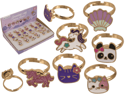 Ring with spinner, Animal Friends,