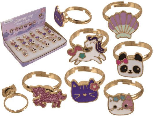 Ring with spinner, Animal Friends,