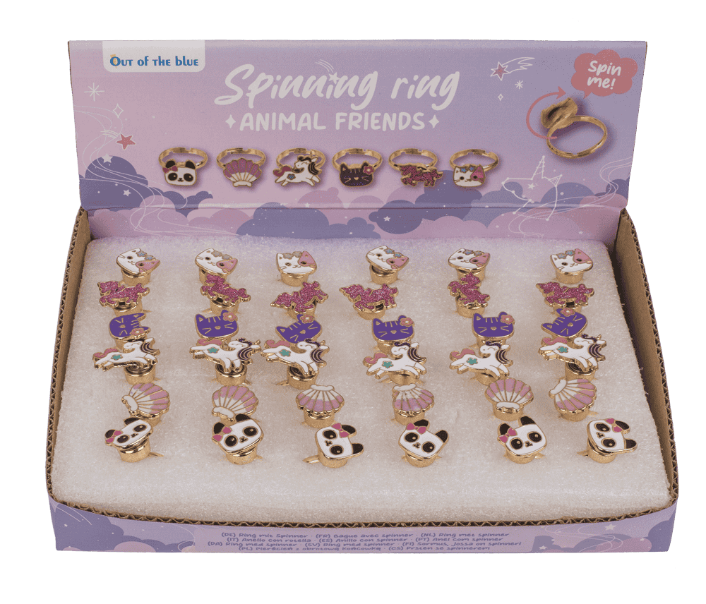 Ring with spinner, Animal Friends,
