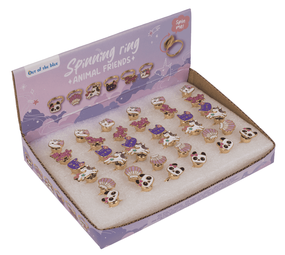 Ring with spinner, Animal Friends,