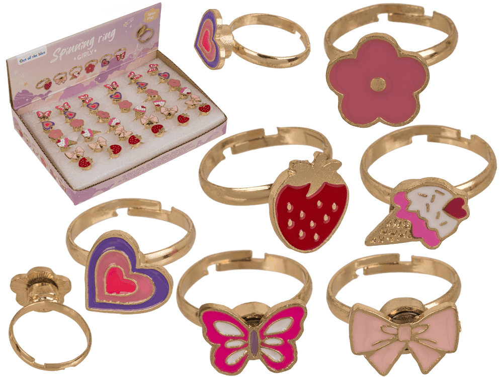 Ring with spinner, Girly,
