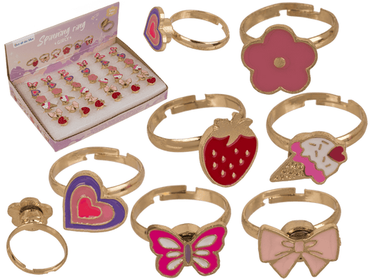 Ring with spinner, Girly,