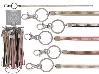 Lanyard with edging & carabiner hook,