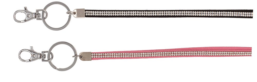 Lanyard with edging & carabiner hook,