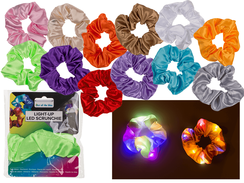 Textile Hair Ribbon, Scrunchie with LED