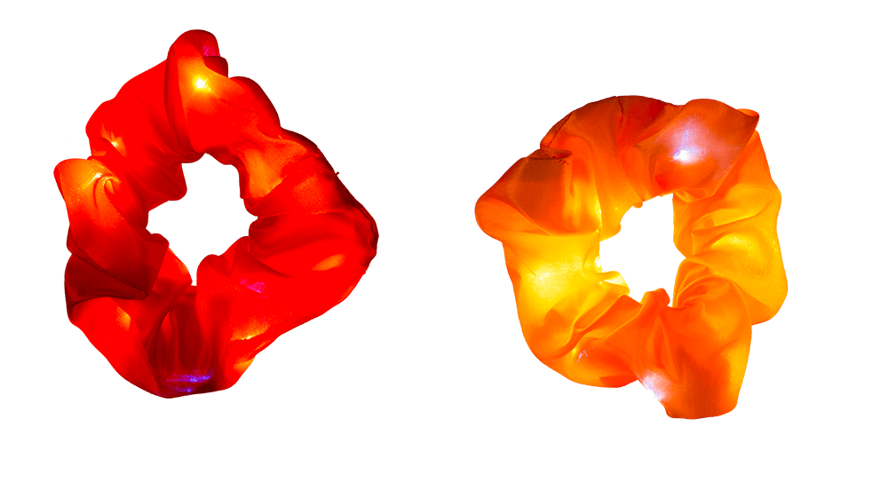 Textile Hair Ribbon, Scrunchie with LED