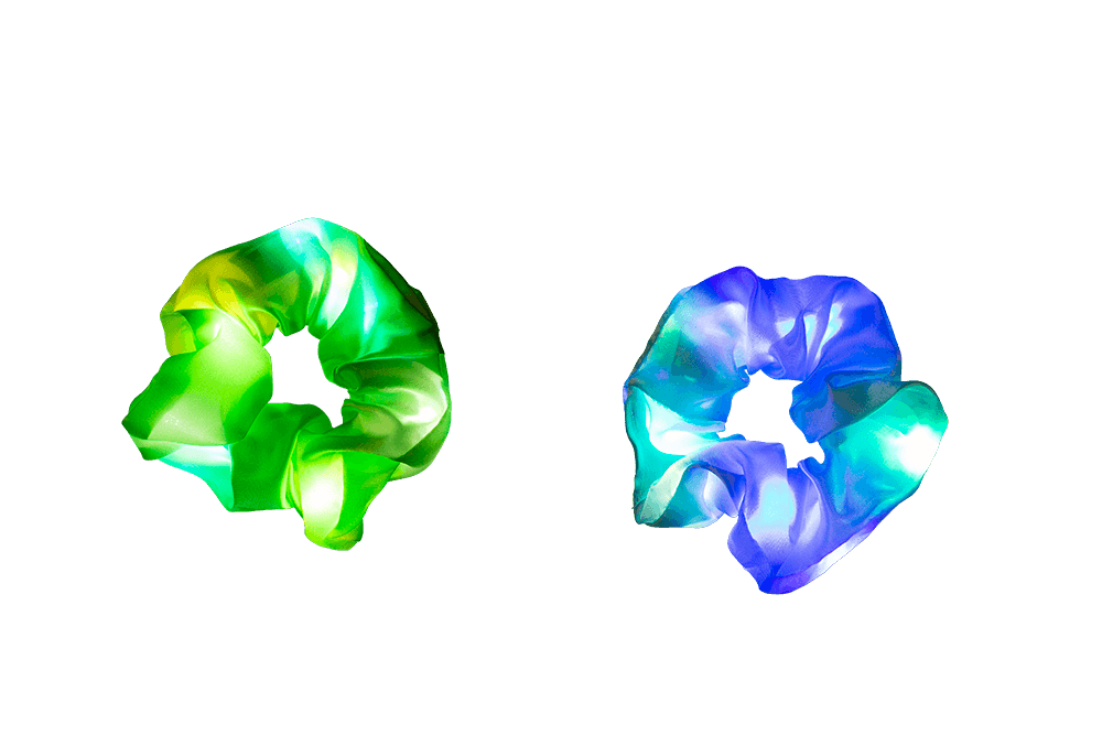 Textile Hair Ribbon, Scrunchie with LED
