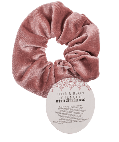 Textile Hair Ribbon, Scrunchie with Zipper Bag,