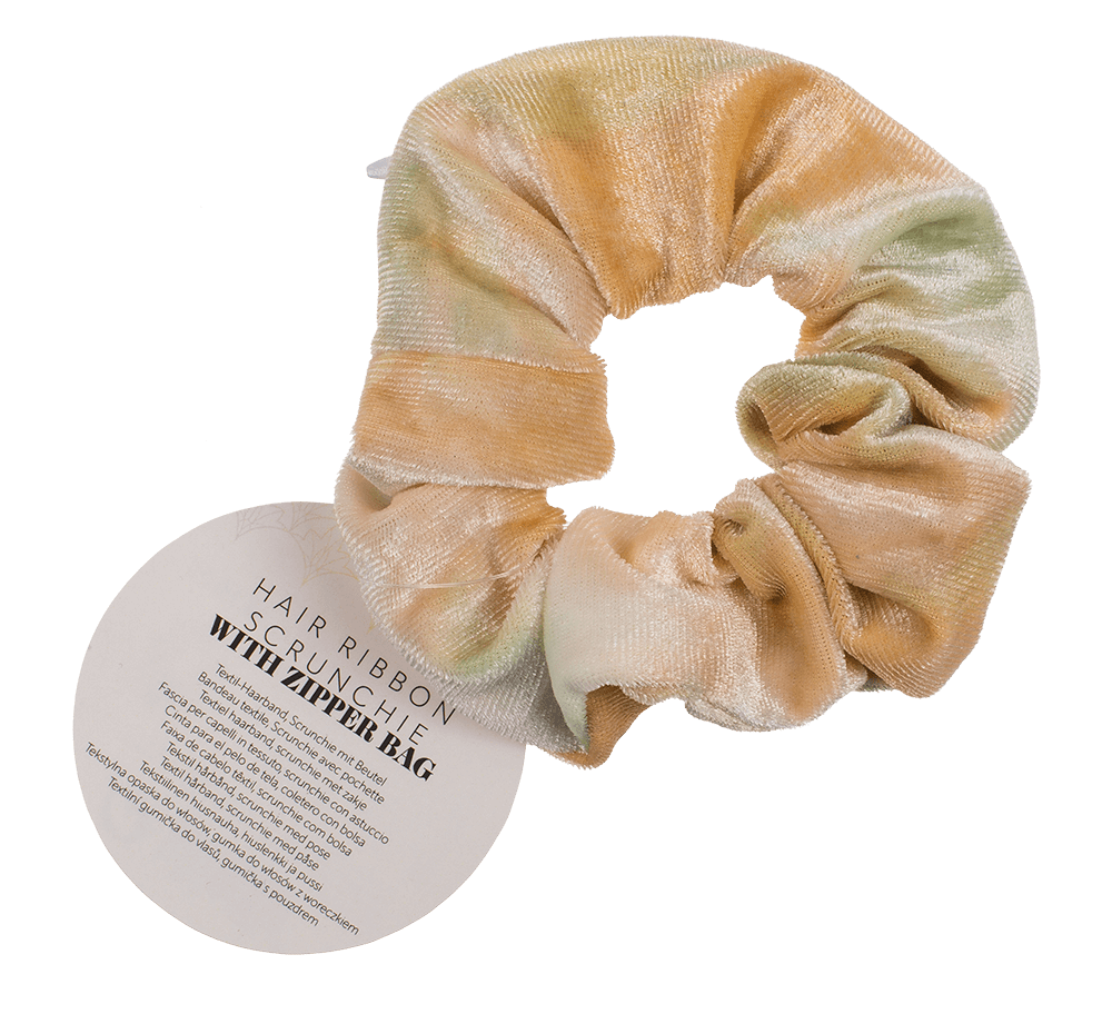 Textile Hair Ribbon, Scrunchie with Zipper Bag,