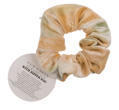 Textile Hair Ribbon, Scrunchie with Zipper Bag,