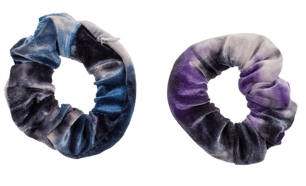 Textile Hair Ribbon, Scrunchie with Zipper Bag,