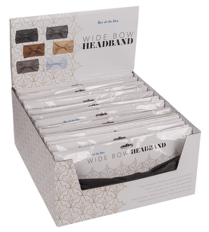 Textile Hairband, Bow, approx. 14 x 24 cm,