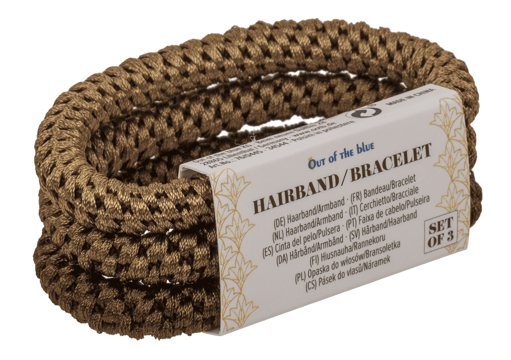 Textile hairband/bracelet, Natural,