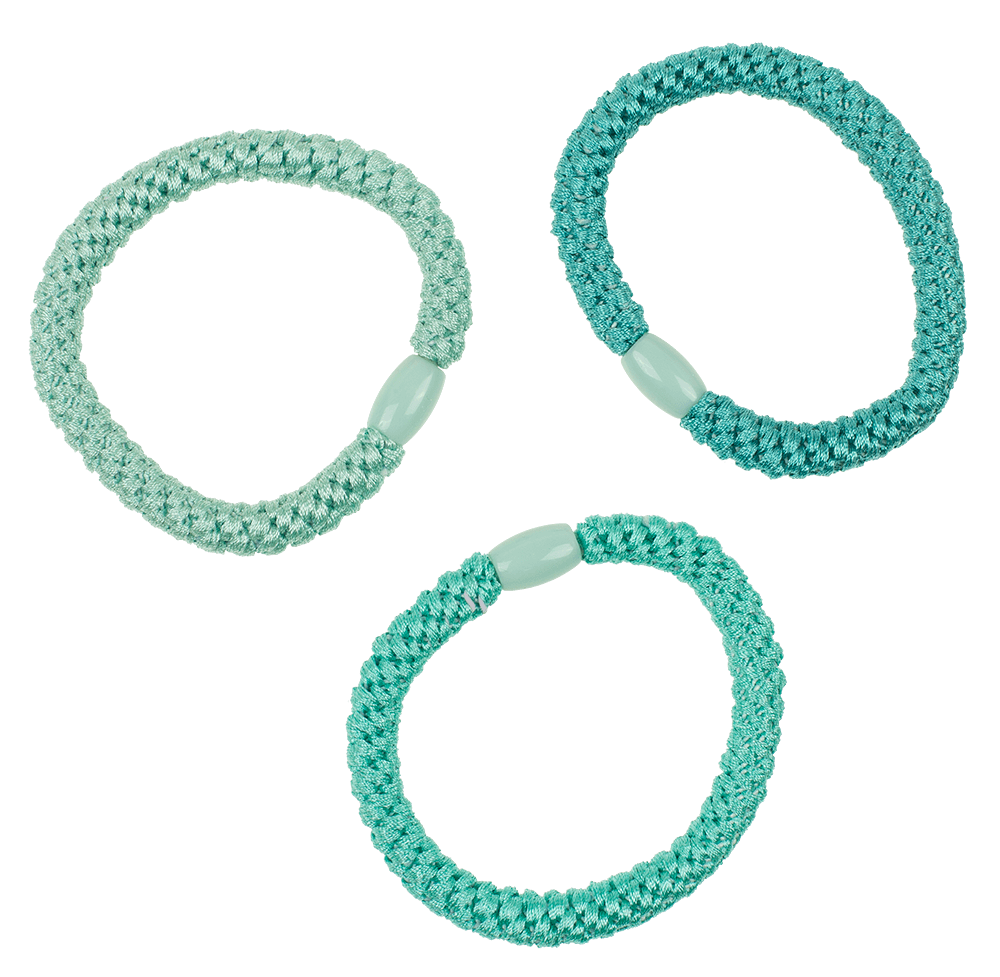 Textile hairband/bracelet, Blue Shades,