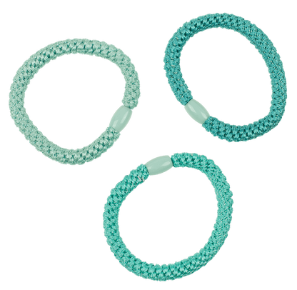 Textile hairband/bracelet, Blue Shades,