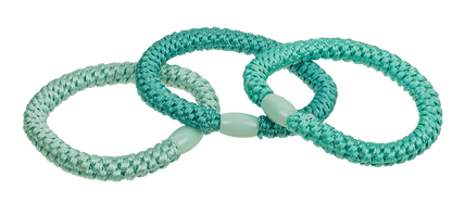 Textile hairband/bracelet, Blue Shades,