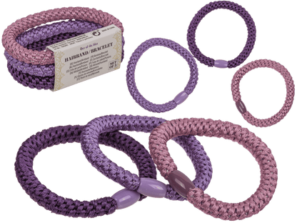 Textile hairband/bracelet, Purpls Shades,