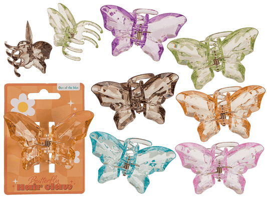 Acrylic hair claw, Butterfly,