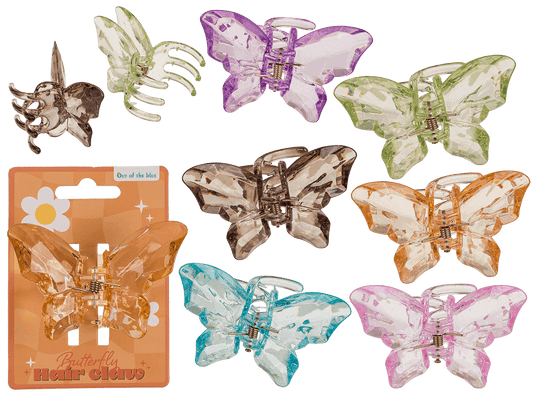 Acrylic hair claw, Butterfly,