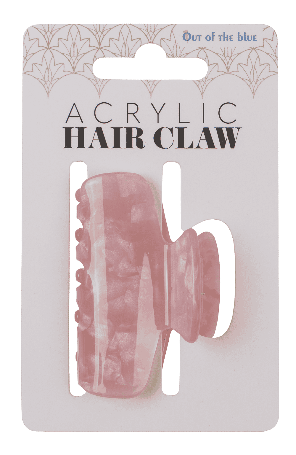 Acrylic hair claw, round, 6 cm,