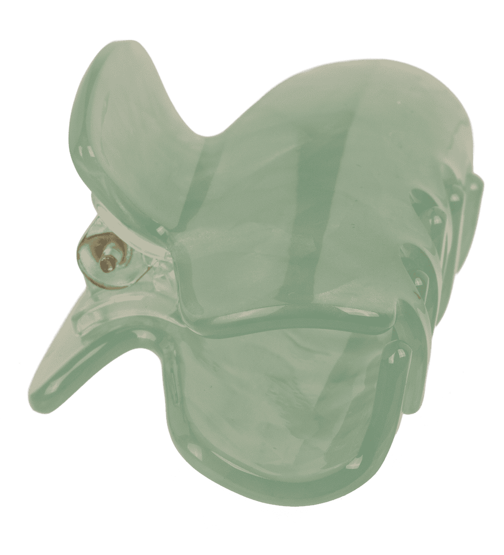 Acrylic hair claw, round, 6 cm,