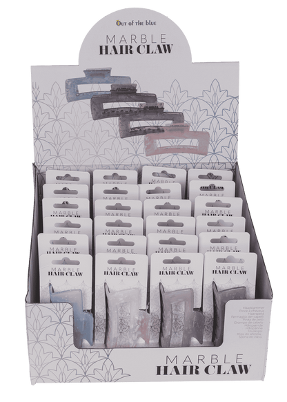 Hair claw, angular, Marble,