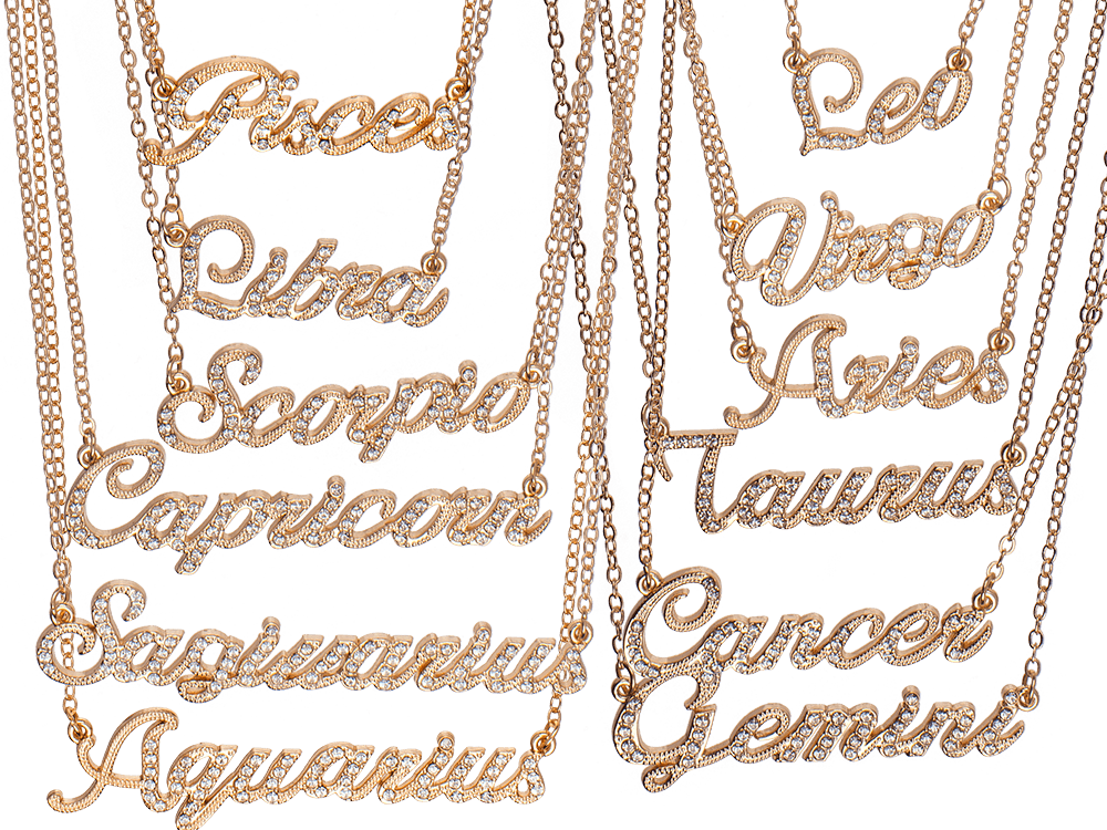 Necklace starter set, Zodiac, 12 ass.,
