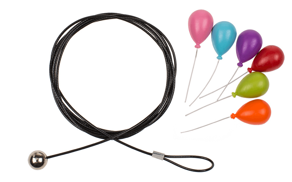 Photo steel wire with 6 magnets , Balloon,