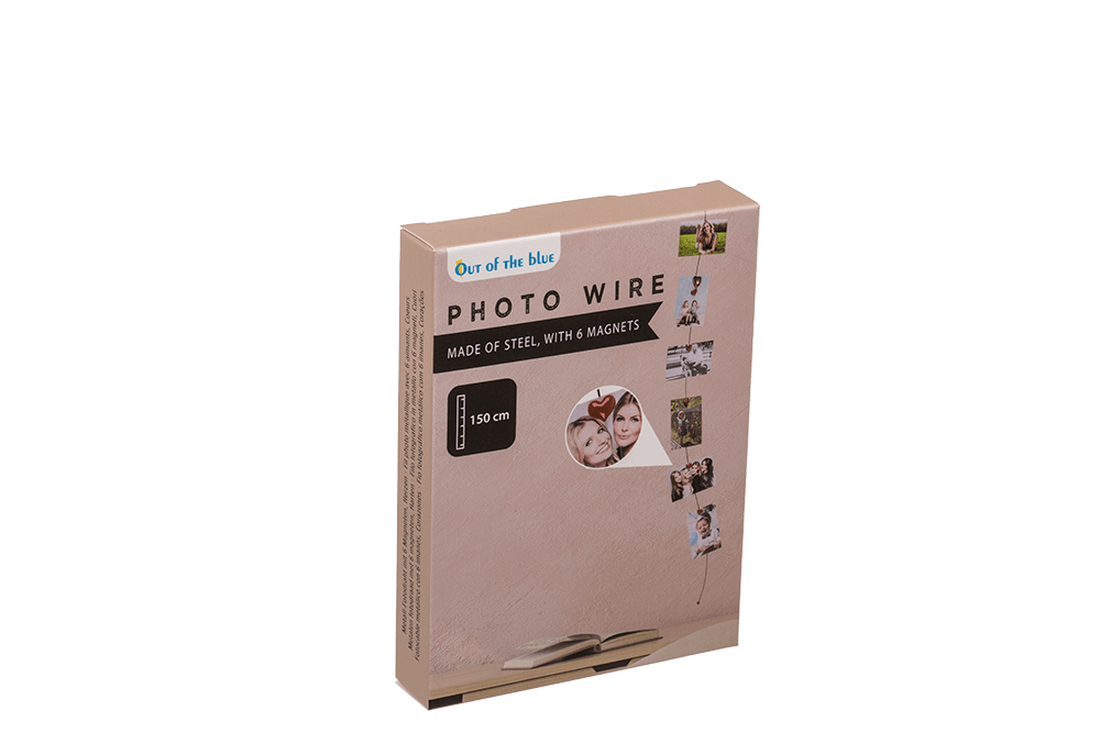 Photo steel wire with 6 magnets, Heart,