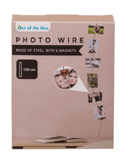 Photo steel wire with 6 magnets, Heart,