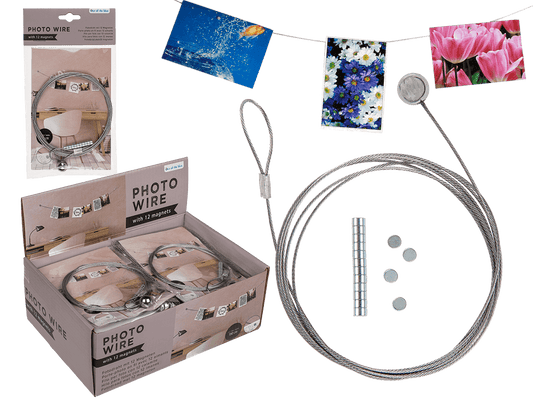 Photo steel wire with 12 magnets ,