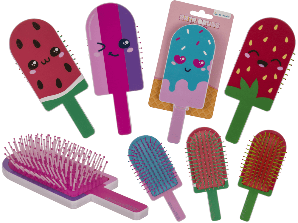 Hair brush with cushion, Kawaii,