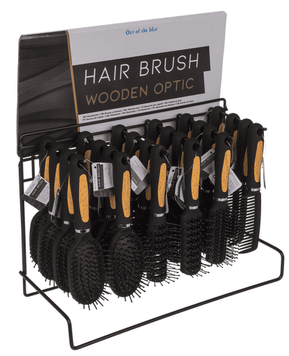 Hairbrush in wooden optic,