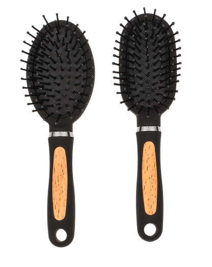 Hairbrush in wooden optic,