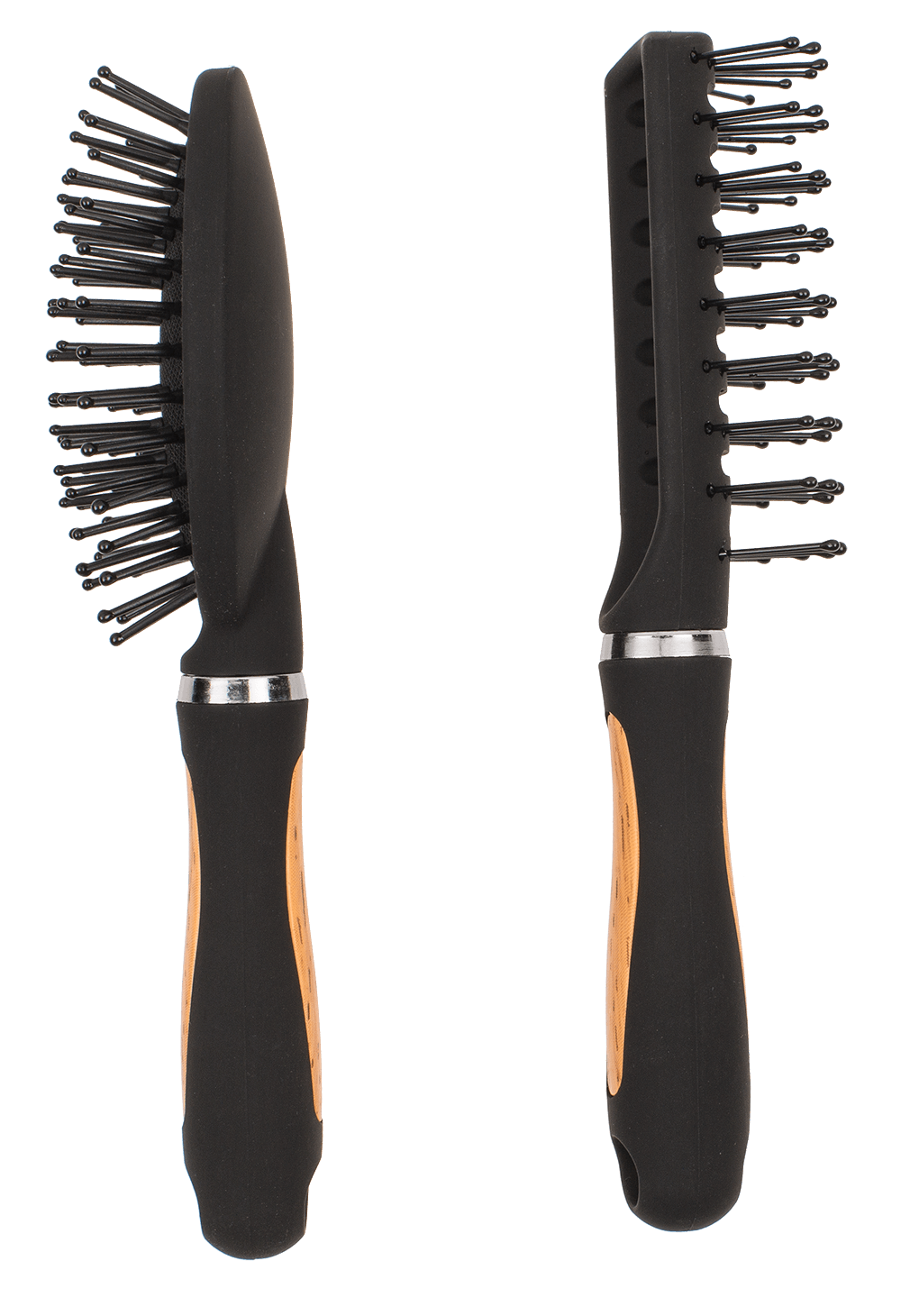 Hairbrush in wooden optic,