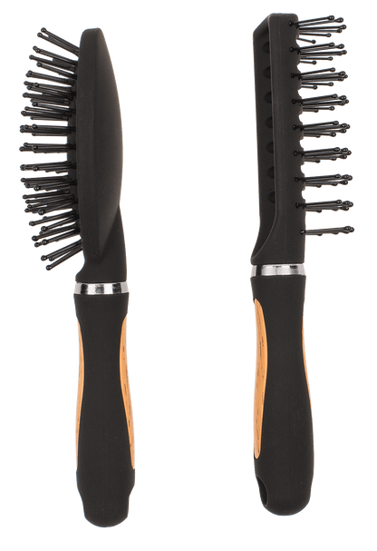 Hairbrush in wooden optic,