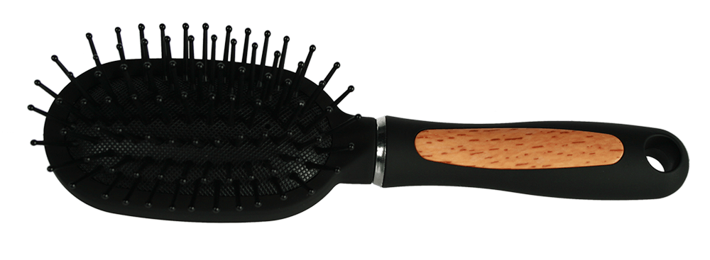 Hairbrush in wooden optic,