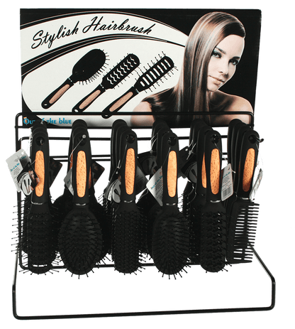 Hairbrush in wooden optic,