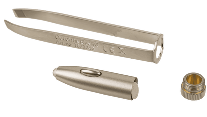 Stainless steel tweezer with LED (incl. batteries)