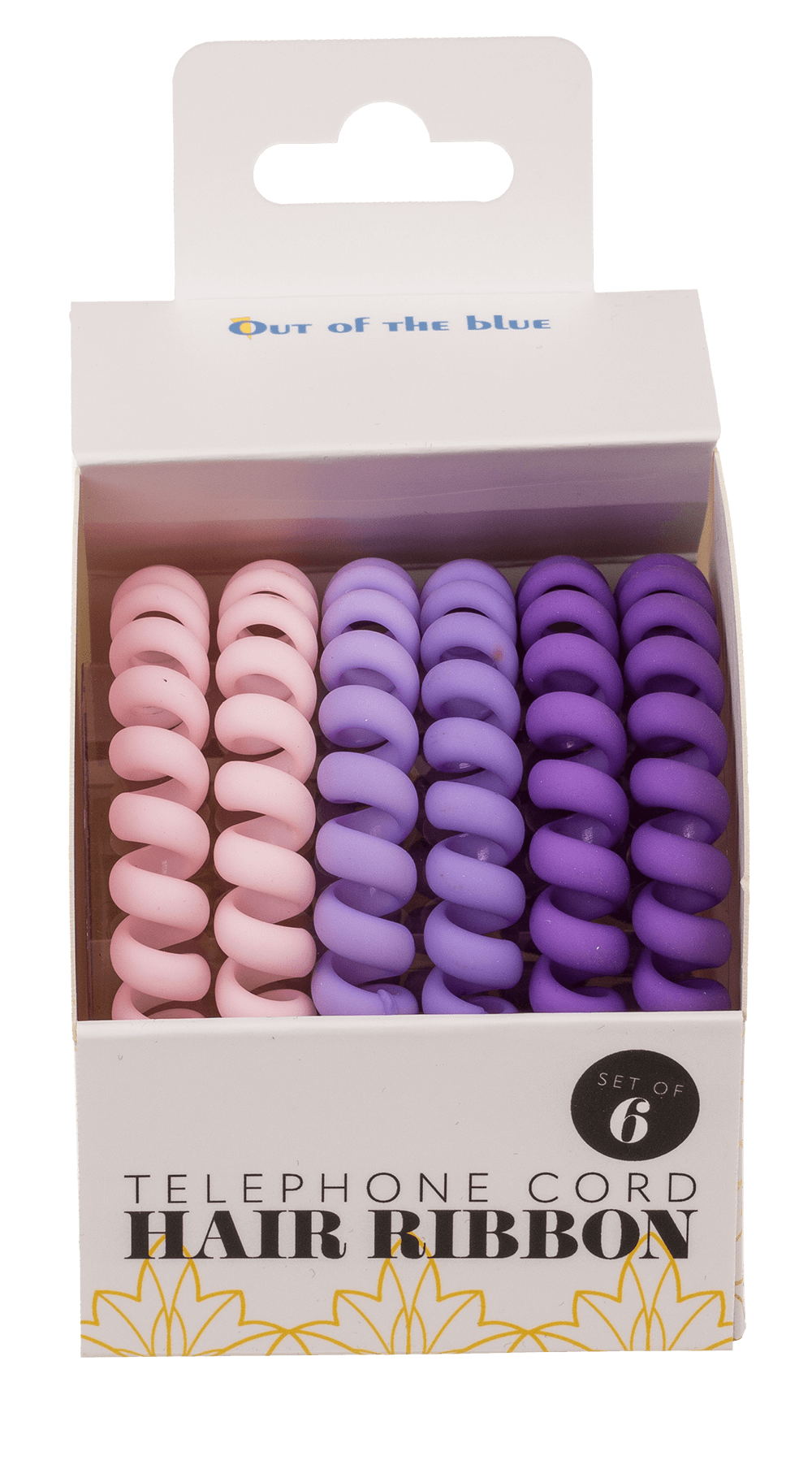 Spiral hair ribbon, Telephone cord, matte,