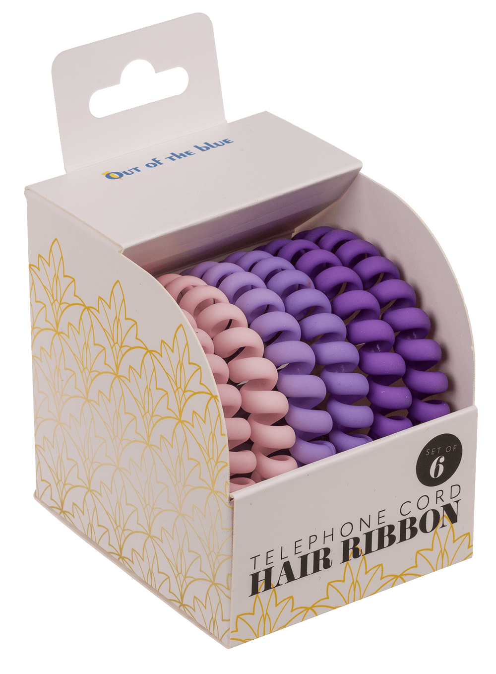 Spiral hair ribbon, Telephone cord, matte,