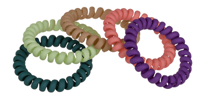 Spiral hair ribbon, Telephone cord, matte,