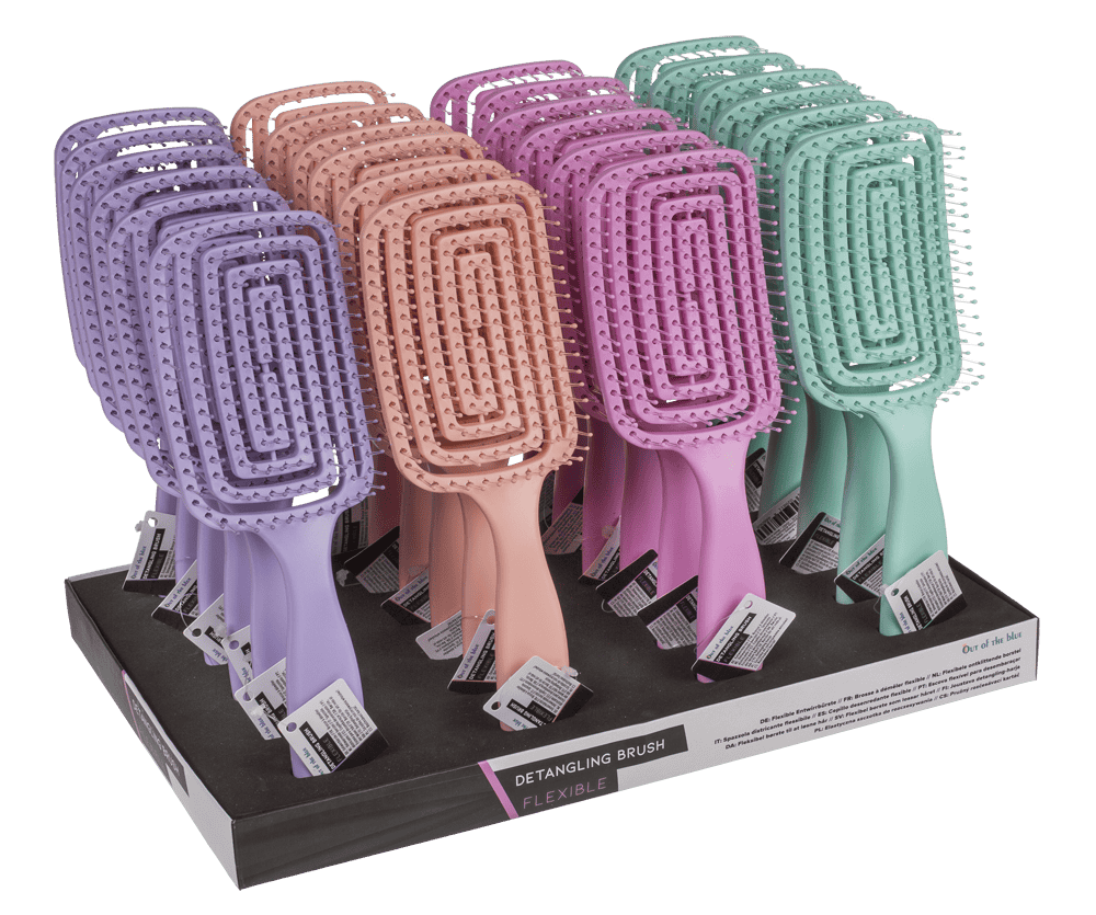Flexible detangling brush,