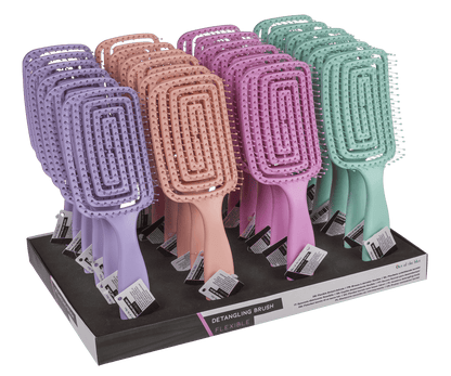 Flexible detangling brush,